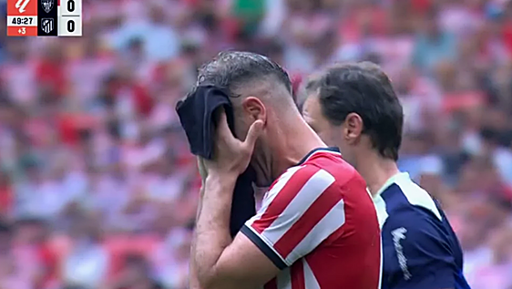 Una brecha en la cabeza obliga a relevar a Yeray