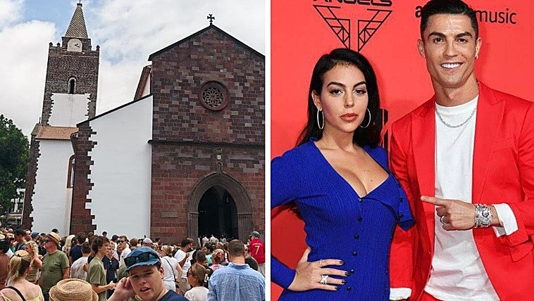 Cientos de personas se plantan en la catedral de Funchal para ver si Cristiano y Georgina se estaban casando