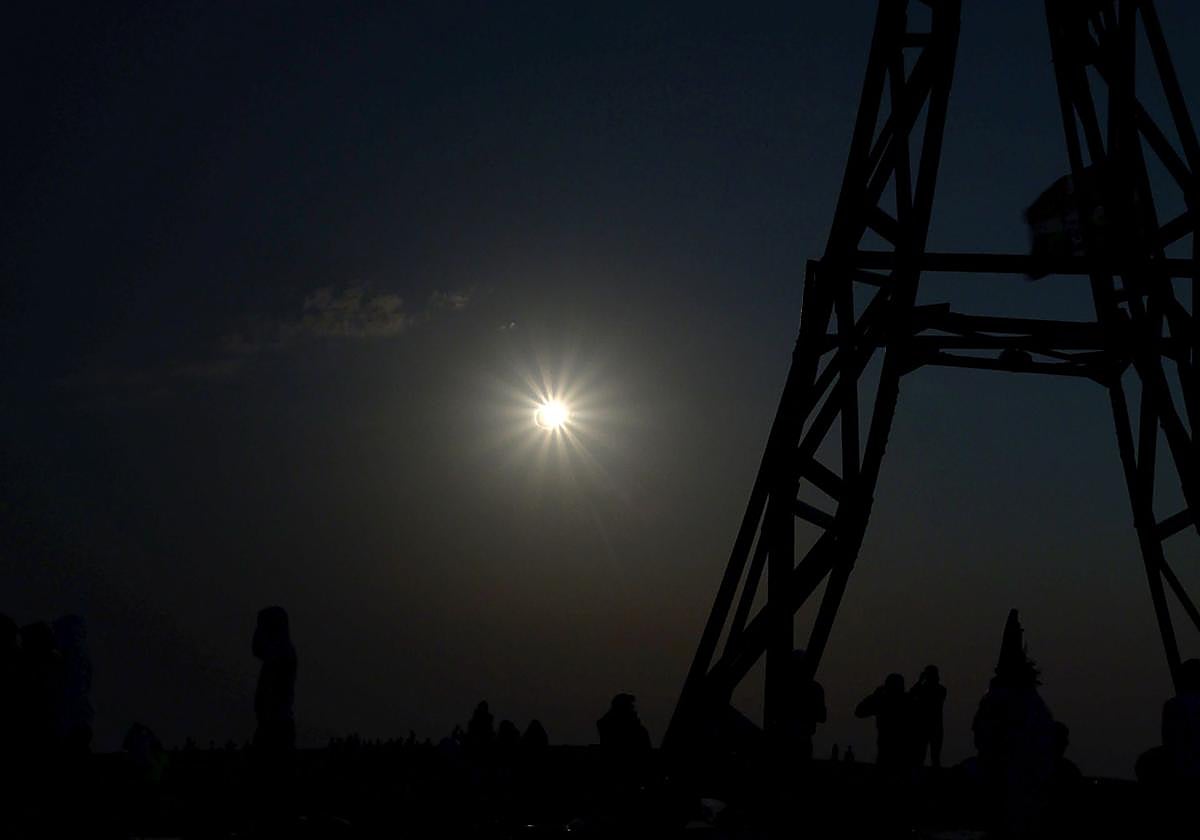 Así viví el eclipse en la cruz del Gorbea