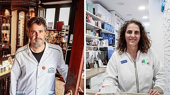 Dos batas blancas centenarias en Vitoria