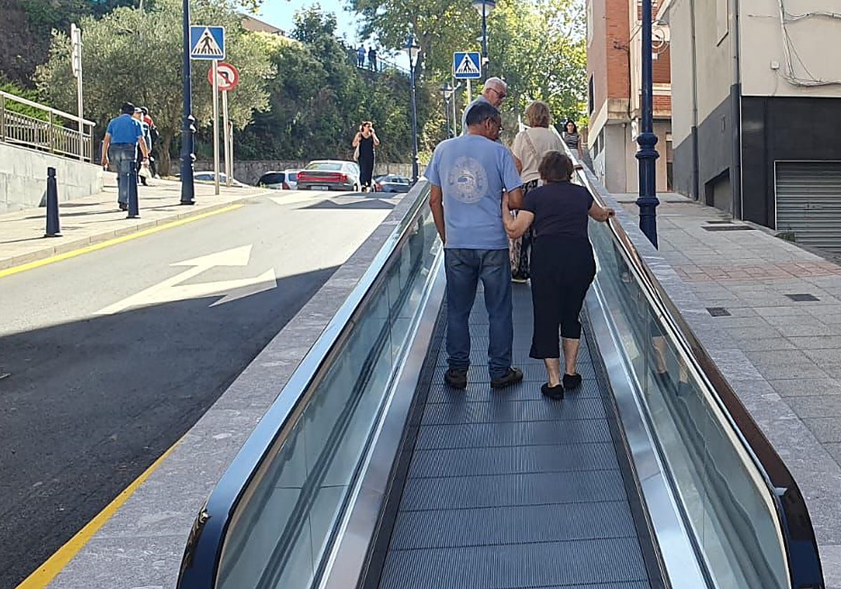 Portugalete pone en marcha las nuevas rampas mecánicas de Vallecilla