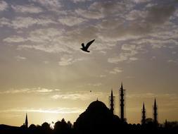 Una de las múltiples mezquitas de Estambul, recortada en el horizonte durante el ocaso. / Ap