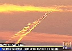 Un cámara en la costa de Los Ángeles capta un misterioso misil