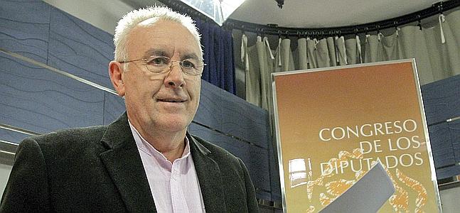 El coordinador federal de IU, Cayo Lara, en el Congreso de los Diputados. /JuanJo Martin (Efe)