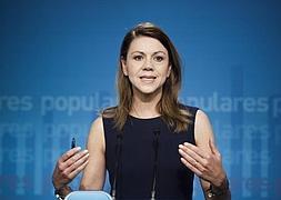 La secretaria general del PP y presidenta de Castilla-La Mancha, María Dolores de Cospedal. / Efe