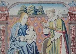 Detalle del tapiz del siglo XVI robado en España. / Lenin Nolly (Efe)