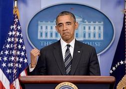 Barack Obama, durante su comparecencia en la Casa Blanca. / M. Reynols (Efe)