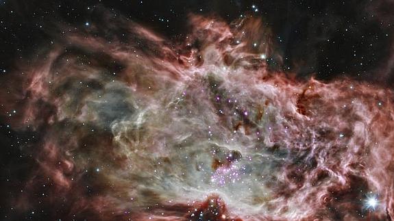 Imagen compuesta por el conjunto de estrellas NGC 2024