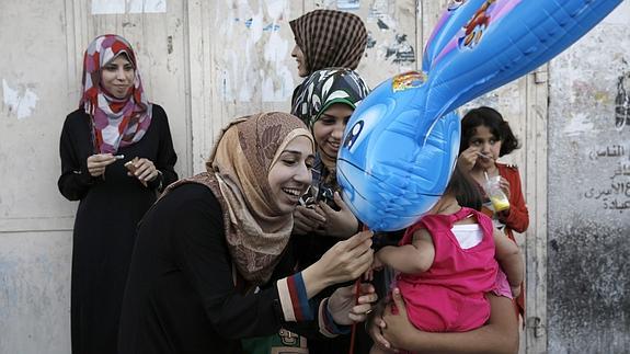 Un grupo de mujeres palestinas. 