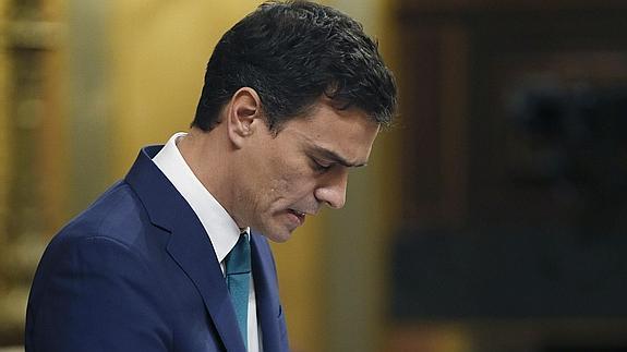 Pedro Sánchez, durante su intervención. 