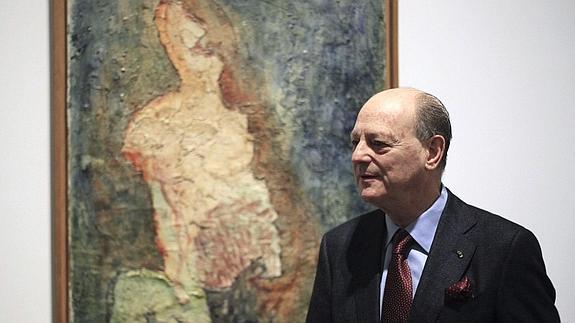 Jean Claude Gandur posa junto al famoso lienzo 'Sarah'. 