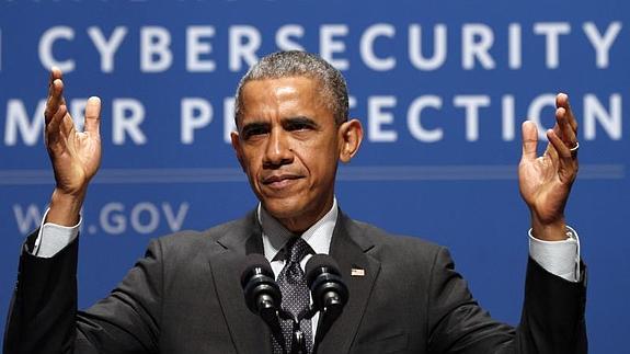Barack Obama, la semana pasada en la Cumbre de Ciberseguridad de Stanford. 