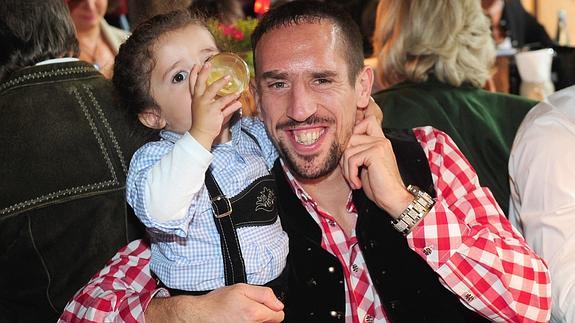 Ribéry, en el 'Oktoberfest' de 2013. 