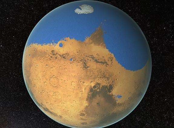 Marte tuvo un océano hace unos 4.500 millones de años. 