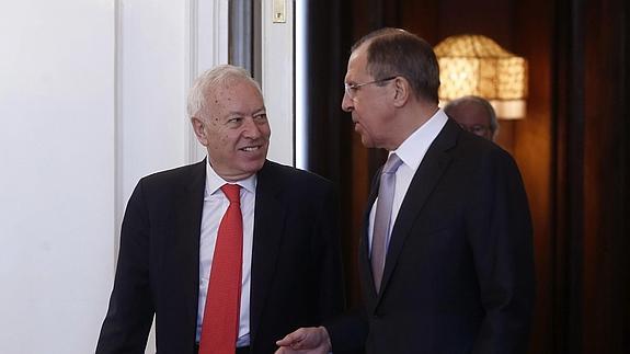 José Manuel García-Margallo y Serguéi Lavrov. 