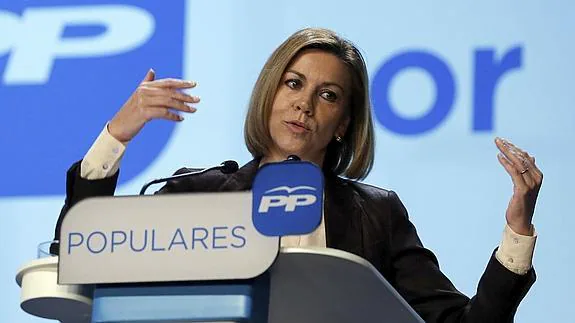 La actual secretaria general del PP, María Dolores de Cospedal. 