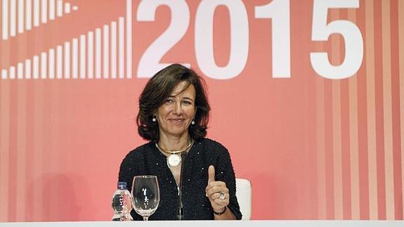 Ana Botín, durante la reunión de la XV Junta General de Accionistas de Universia. 