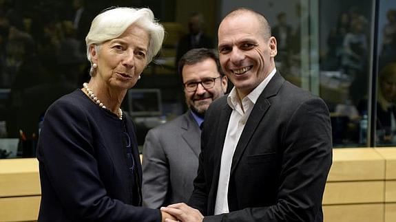 Christine Lagarde y Yanis Varoufakis. 