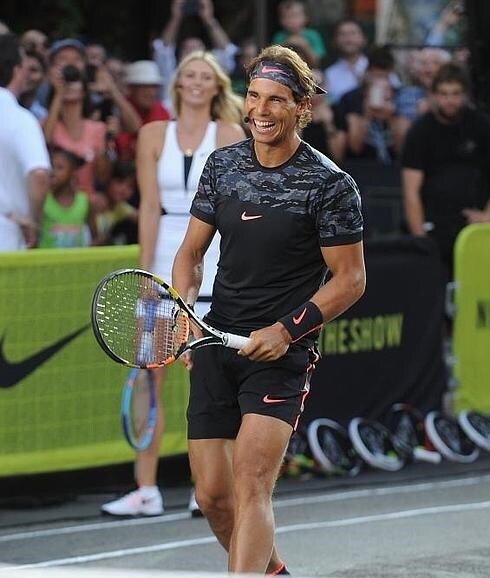 Rafa Nadal, durante el evento en Nueva York. 