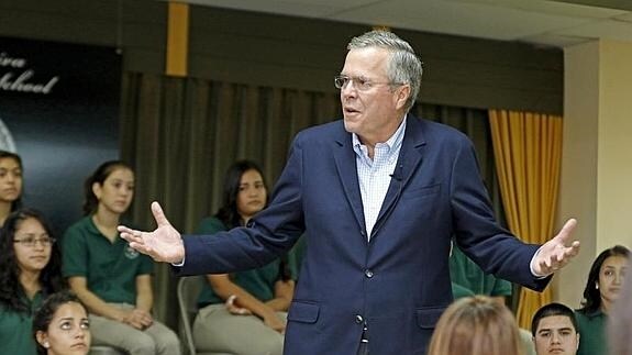 El aspirante a la nominación presidencial del Partido Republicano Jeb Bush. 