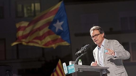 Artur Mas, durante un mitin.