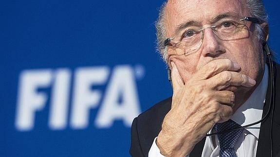 Blatter, durante un acto. 