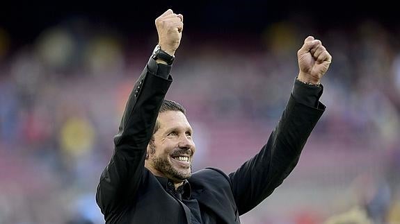 Diego Pablo Simeone celebra una victoria en 2014. 