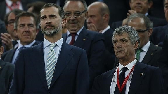 Felipe VI, en la final de la Coipa del Rey de 2015. 