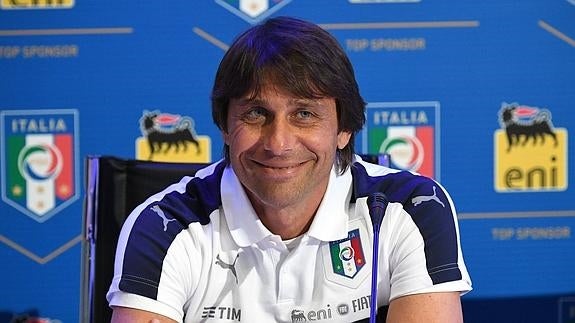 Antonio Conte, en una rueda de prensa. 