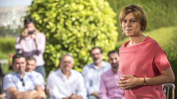 La secretaria general del PP y presidenta de la formación en Castilla-La Mancha, María Dolores de Cospedal. 