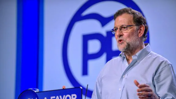El presidente del Partido Popular y presidente del Gobierno en funciones, Mariano Rajoy.