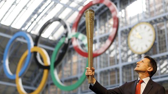 Acto ceremonial de los juegos olímpicos. 
