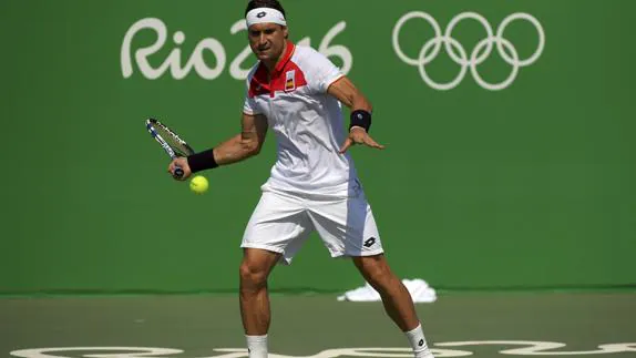 David Ferrer, durante el partido de Juegos Olímpicos. 