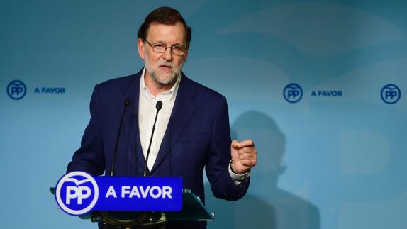 Mariano Rajoy tras la reunión del Comité Nacional del PP.
