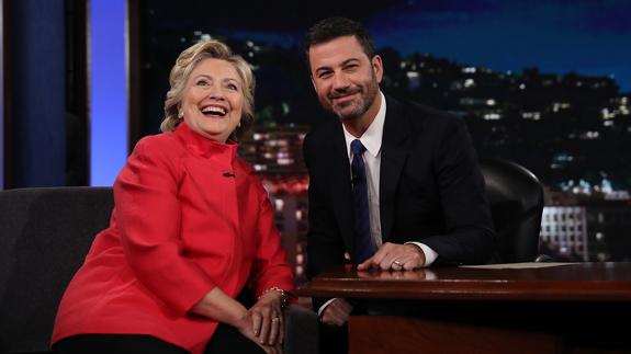 Hillary Clinton, durante su visita a un programa de televisión.