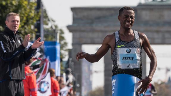 Kenenisa Bekele, en el Maratón de Berlín.