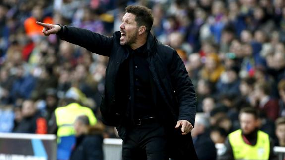 Simeone, en un partido. 