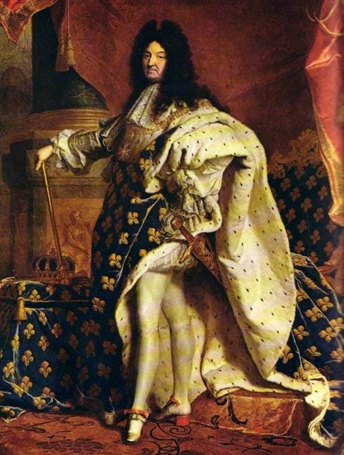 Luis XIV retratado en 1701. 