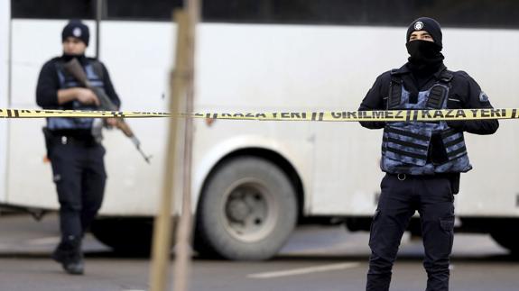 Agentes de la Policía turca.