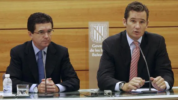 Jaume Matas e Iñaki Urdangarin en unas jornadas del Instituto Nóos en 2006.