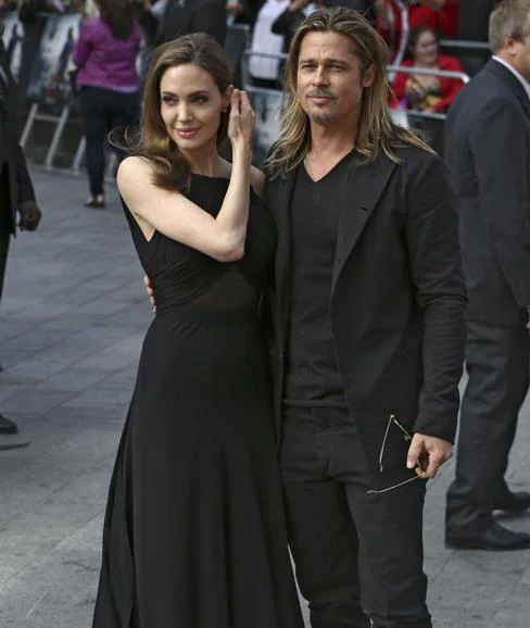 La pareja de actores Angelina Jolie y Brad Pitt. 