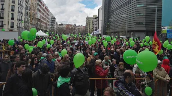 Protesta de la plataforma provida en Madrid.