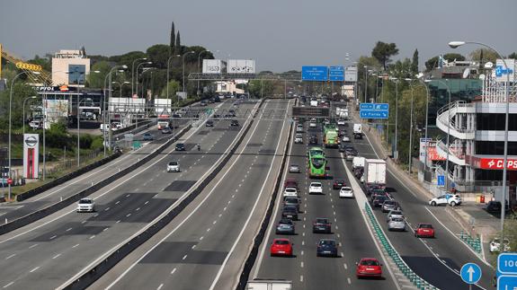 Estado de la circulación a la altura del kilómetro 12 de la A-6.