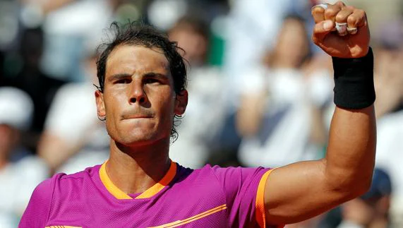 Rafa Nadal celebra la victoria. Reuters