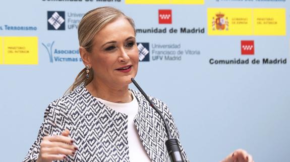 La presidenta de la Comunidad de Madrid, Cristina Cifuentes.