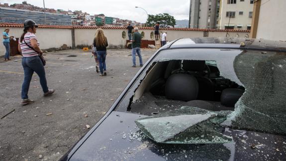 Enfrentamientos en las calles de Caracas.