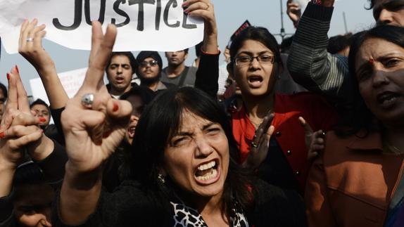 Una protesta contra los violadores, en 2012.