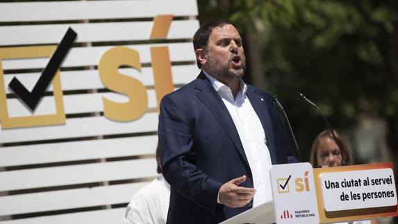 Junqueras, durante su intervención. 