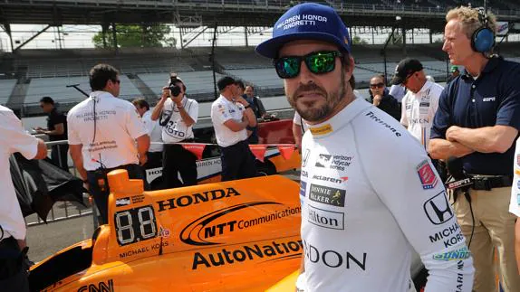 Alonso, antes de la sesión. 