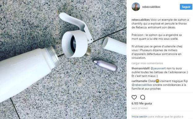 Una bloguera francesa muere haciendo crema chantilly con un sifón